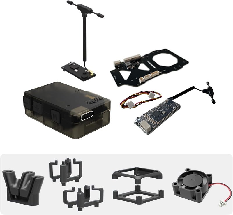 RunCam XF C-20T/C-20D FPV Gimbal Mount Kit with FPV Head Tracking Transmitter & RX,Cooling Fan, Antenna Mount-Compatible with DJI O3,O4,O4 PRO,Walksnail Avatar,Moonlight for RC Cars,Airplanes,Drones - Image 1